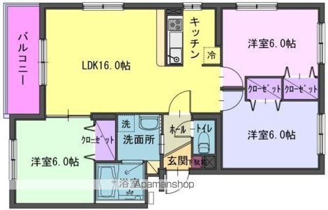 ブレイブ(3LDK/3階)の間取り写真