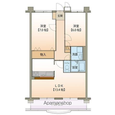 グランコリーヌ(2LDK/1階)の間取り写真