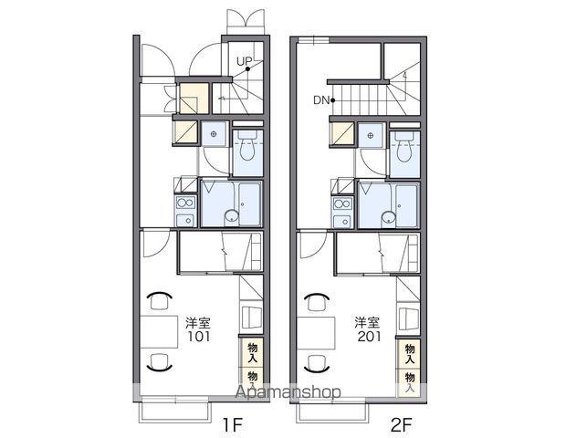 レオパレスエミネンスコート(1K/2階)の間取り写真