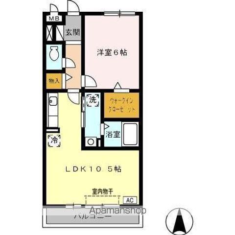 グランパレス如意(1LDK/2階)の間取り写真