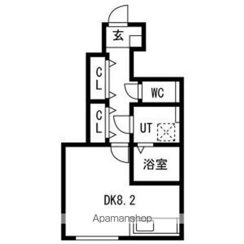 とってもたのし荘 (ワンルーム/1階)の間取り写真