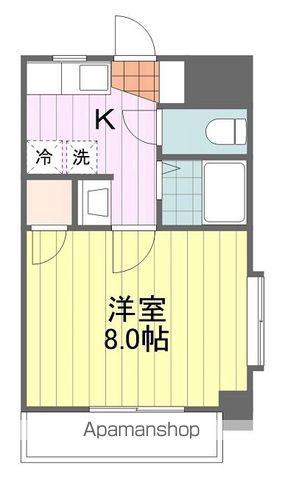 エディフィシオ藤(1K/4階)の間取り写真
