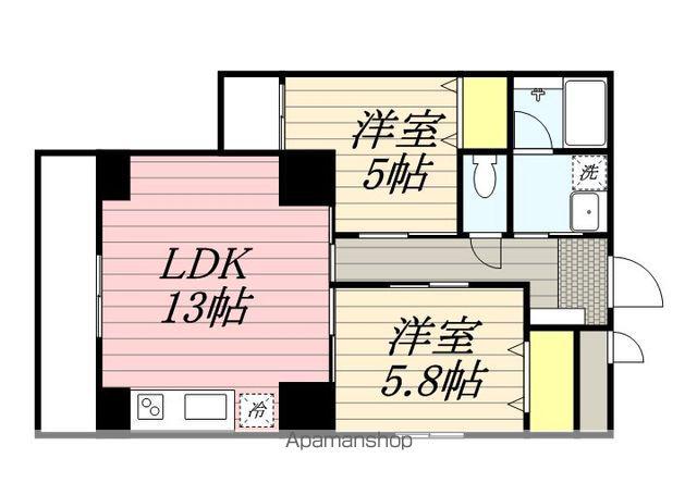 サザンストリート(2LDK/7階)の間取り写真