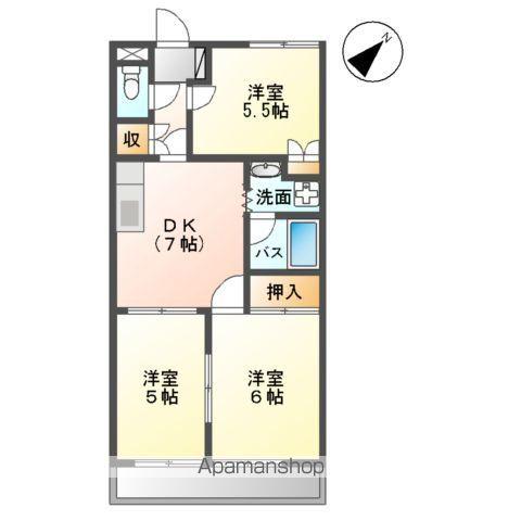 ルベール栄(3DK/2階)の間取り写真