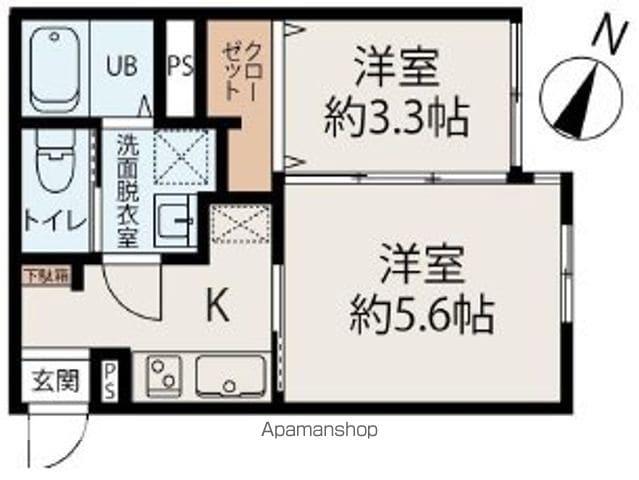 コネクトパーク末広(2K/2階)の間取り写真