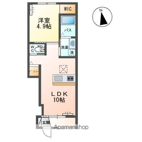 ソレイユ・K(1LDK/1階)の間取り写真