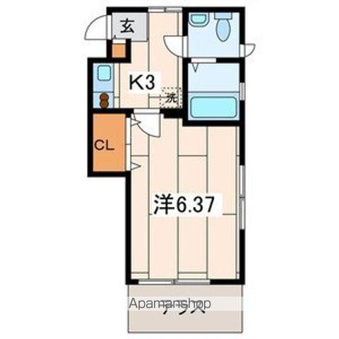 シャルムカーサ(1K/1階)の間取り写真