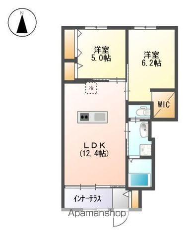 カーサ ドマーニⅠ(2LDK/1階)の間取り写真