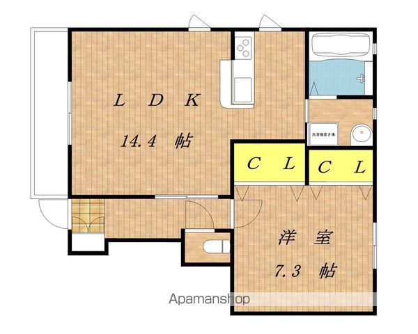 シャルマン小林Ⅱ(1LDK/1階)の間取り写真