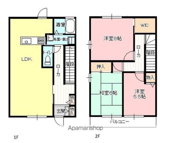 ミラベル三津田ヶ丘(3LDK/1階)の間取り写真