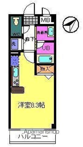 サンパティーりんくう(ワンルーム/1階)の間取り写真