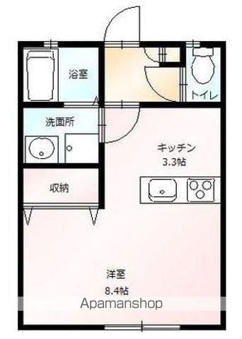 レジデンス竹富Ⅱ(1K/1階)の間取り写真