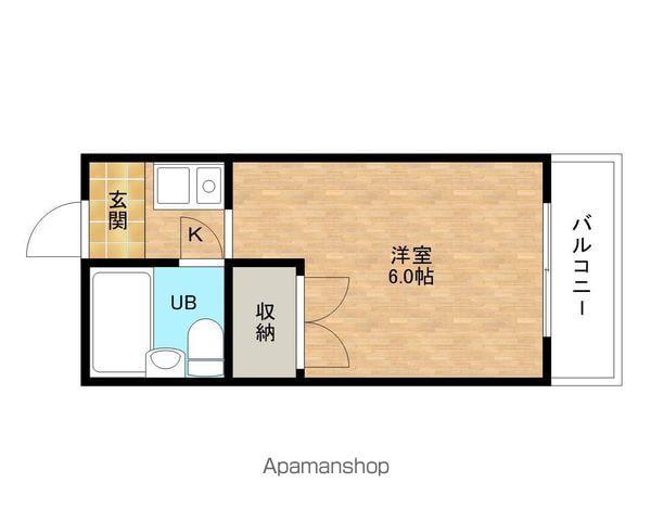 マンションRYO(1K/2階)の間取り写真