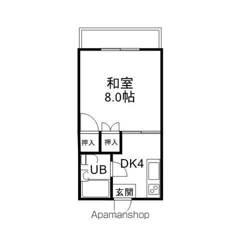 コーポ緑台(1K/3階)の間取り写真