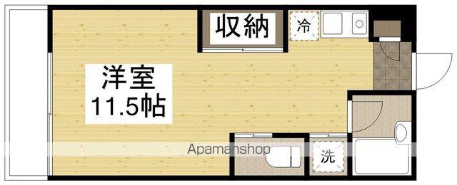 パーティアム津高(ワンルーム/2階)の間取り写真