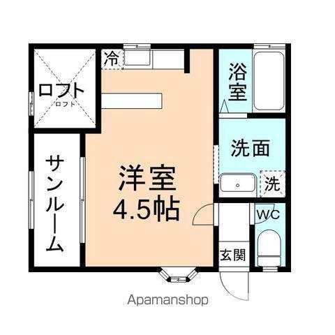 サンローラン水上(ワンルーム/1階)の間取り写真