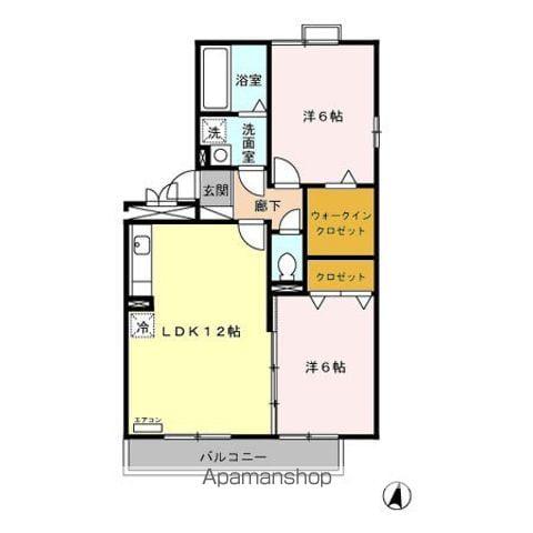 セジュール和幸B棟(2LDK/2階)の間取り写真