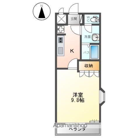 グランアシューレ(1K/1階)の間取り写真