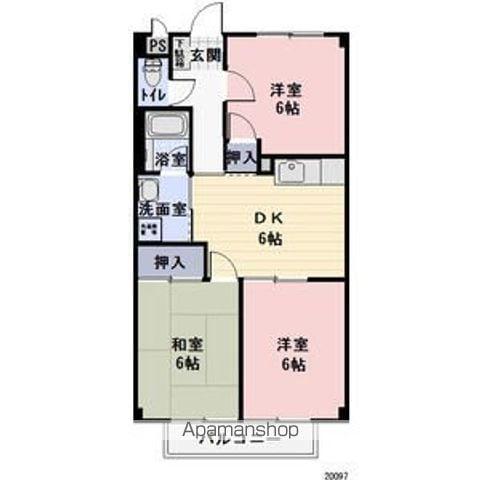 SURPLUS THREEハイツ緑ケ丘(3DK/2階)の間取り写真