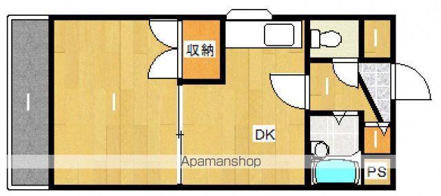 サンハイム庚午南(1DK/3階)の間取り写真