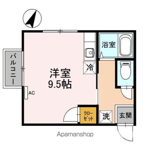 コーポラス鶴(ワンルーム/1階)の間取り写真