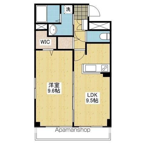 グランドゥール南松山(1LDK/4階)の間取り写真