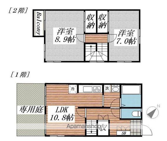 レジデンスヤマダⅢ(2LDK)の間取り写真