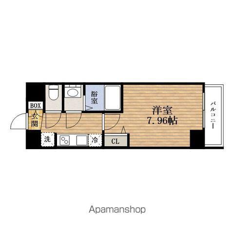 ラヴィータNAMBAMOTOMACHI(1K/3階)の間取り写真