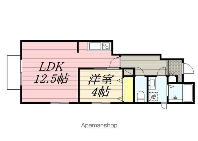 プレミアムフォレストⅠ番館(1LDK/1階)の間取り写真