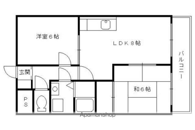 SAKIZOVILLA烏丸四条(2LDK/9階)の間取り写真