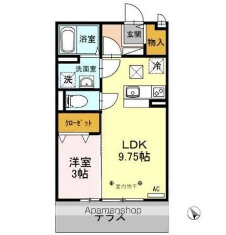 パストラル A/B(1LDK/1階)の間取り写真