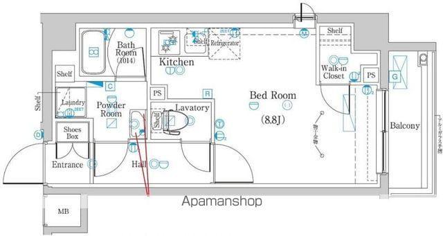 ラフィスタ練馬高野台(ワンルーム/1階)の間取り写真