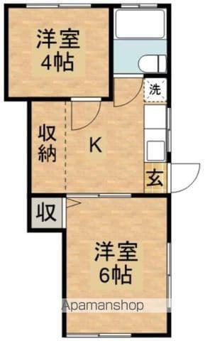 コーポ大和田(2K/1階)の間取り写真