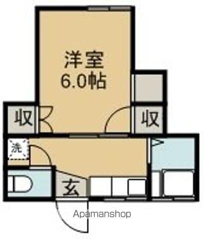 ハイツ松鷹(1K/2階)の間取り写真