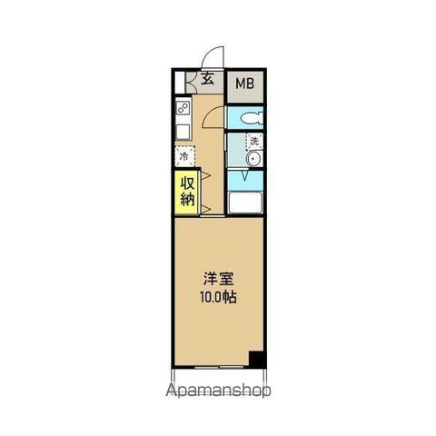 パレスすがた(1K/4階)の間取り写真