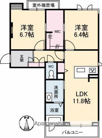 ANANDA MALA(2LDK/3階)の間取り写真