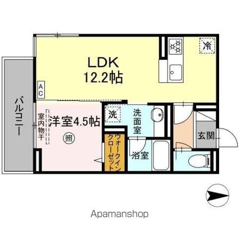 D-ROOM南福岡(1LDK/2階)の間取り写真