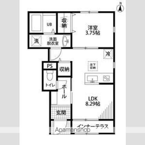 リーブルファイン那加南栄町(1LDK/1階)の間取り写真