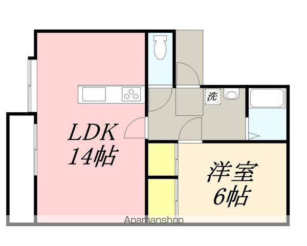 コスモスハイツ(1LDK/2階)の間取り写真