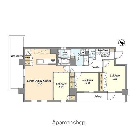 グランカーサ瑞江(3LDK/6階)の間取り写真