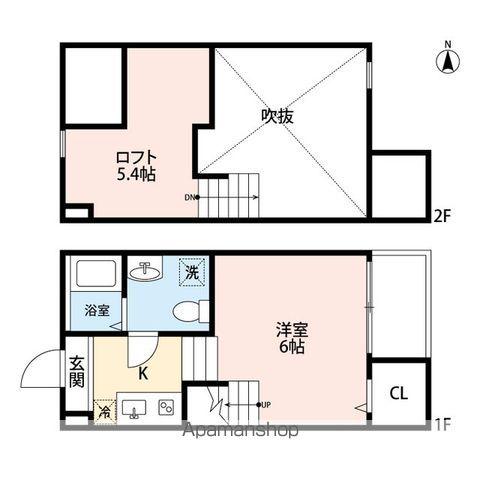 名古屋市東山線 本陣駅 徒歩9分 2階建 築9年(1K/2階)の間取り写真