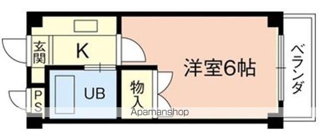 コスモハイツ(1K/2階)の間取り写真