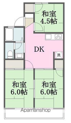 ホワイトコーポ松浦(3DK/2階)の間取り写真