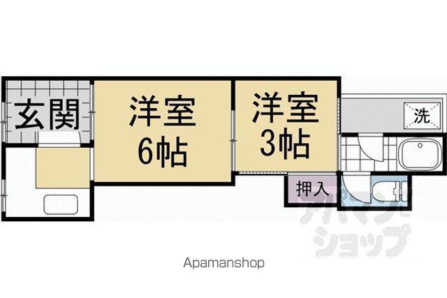 泉川町アパート(2K/1階)の間取り写真