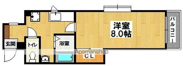 アルカディアアベノ(1K/3階)の間取り写真