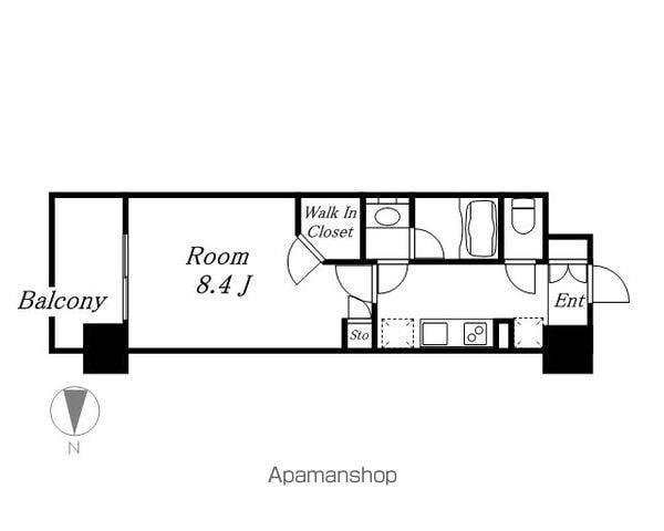 ブランシエスタ泉(1K/3階)の間取り写真