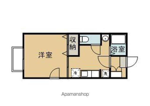 サンパティークB(1K/1階)の間取り写真