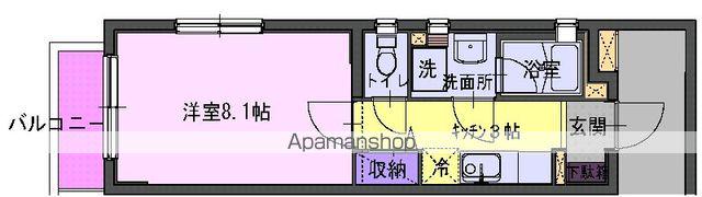 ヴィアーレバンビーニ(1K/2階)の間取り写真