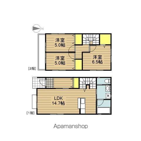 武蔵野線 西浦和駅 徒歩29分 2階建 築3年(3LDK)の間取り写真