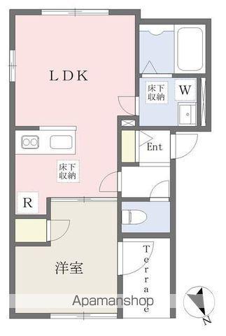 QY BLDG(1LDK/1階)の間取り写真